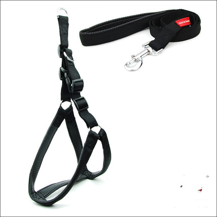 Padded Harness Leash Reflective Nylon - Adjustable Dog Leash and Harness - petpexi.com