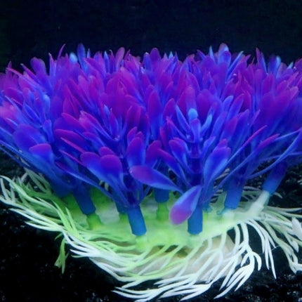 10cm Purple Round Grass Aquarium Decoration – Eco Plastic & Plaster Base | www.petpexi.com