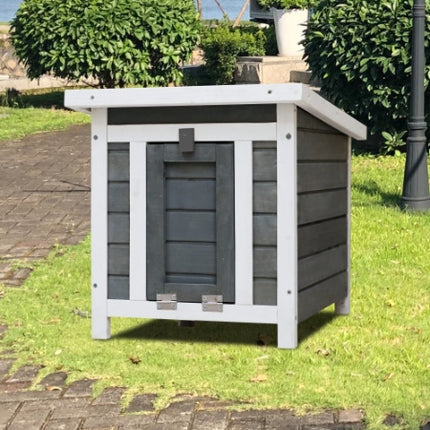 Weatherproof Wooden Outdoor Rabbit Hutch Lockable Door Openable Top Indoor for Small Animals