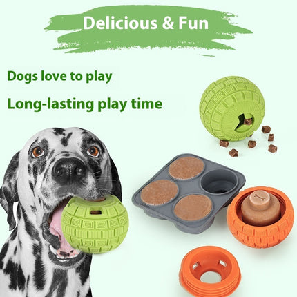 Natural Rubber Food Dropping Ball Toy – Durable chew & puzzle dog toy for interactive play, fetch, and anxiety relief | www.petpexi.com