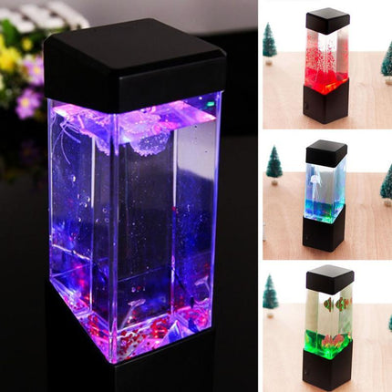 Colorful LED Jellyfish Night Light – Battery Powered Ambient Lamp | PetPexi