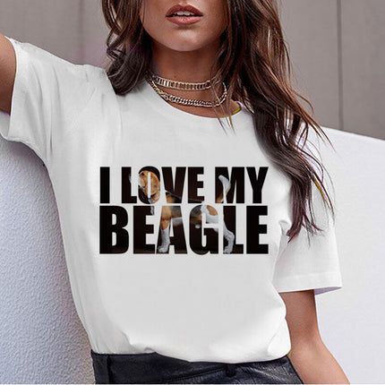 Kawaii Dog Digital Print T-Shirt – Cute Streetwear Tee | PetPexi