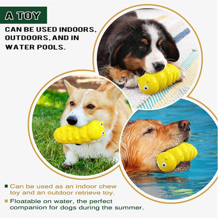 Indestructible Squeaky Dog Chew Toys for Aggressive Chewers - Medium, Durable, Food-Grade