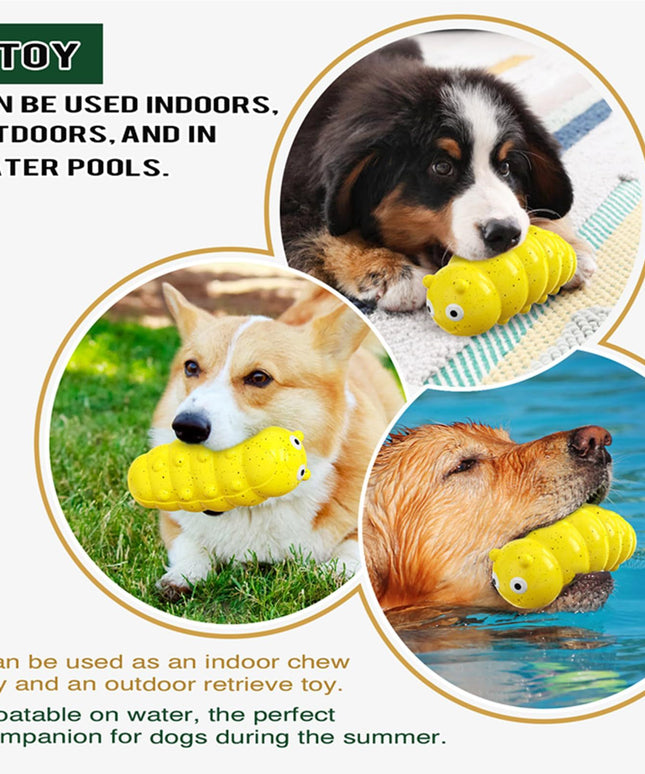 Indestructible Squeaky Dog Chew Toys for Aggressive Chewers - Medium, Durable, Food-Grade