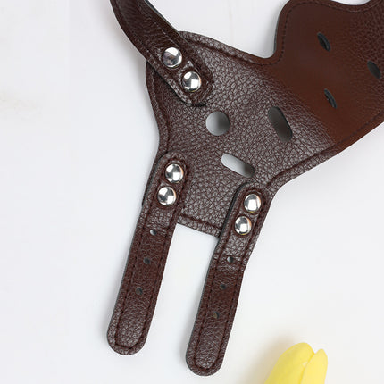 Leather Dog Muzzle – Breathable, Secure & Adjustable Anti-Barking Muzzle for All Breeds | Petpexi