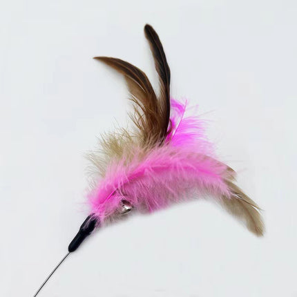 Cat Collar Toy with Adjustable Feather Wand & Bell – Interactive Teaser | Petpexi