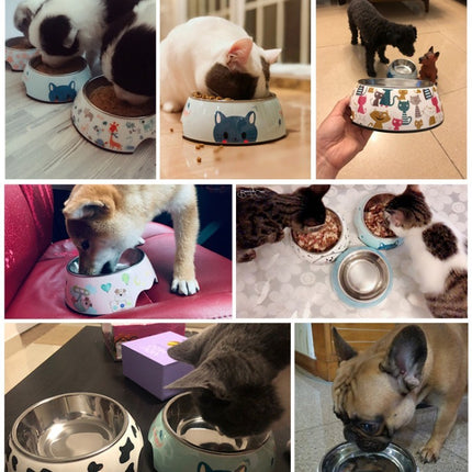 Stainless Steel Pet Bowl – Cute Anti-Slip Cat & Dog Feeding Bowl | Petpexi