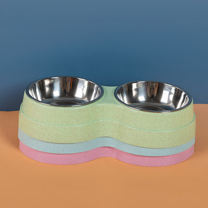 Double Pet Bowls – Stainless Steel Food & Water Feeder for Dogs & Cats | Petpexi