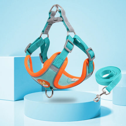 New Dog Leash and Harness Set | Adjustable Puppy Cat Harness Vest | Reflective No Pull Dog Harness | petpexi.com