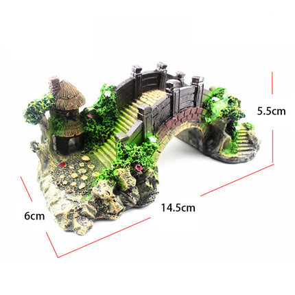 Resin Retro Arch Bridge Aquarium Decoration – Turtle Climbing Platform | www.petpexi.com