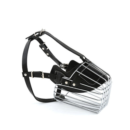 Adjustable Leather Dog Muzzle Basket with Soft Straps – Anti-Bite & Comfortable | Petpexi