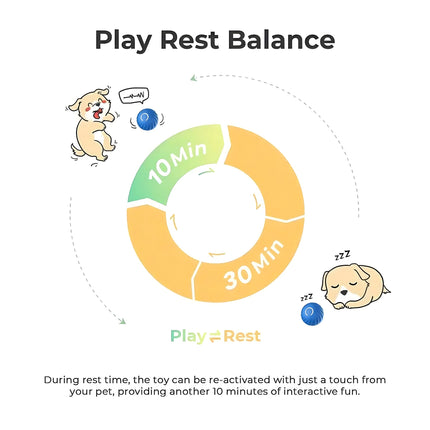 Interactive Bouncing Ball for Dogs - Self-Moving, USB Rechargeable Smart Toy