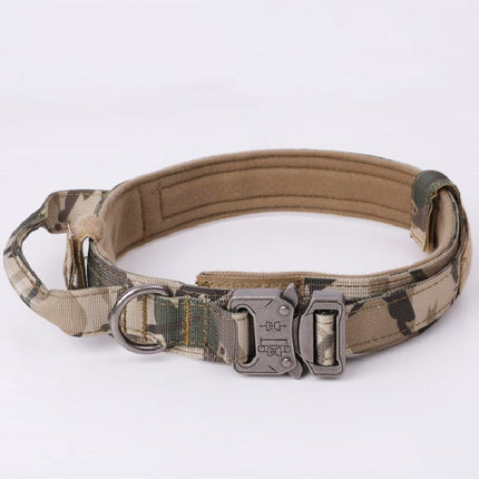 Adjustable Tactical Dog Collar – Durable Monochrome Nylon K9 Collar | Petpexi