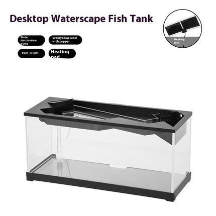 Premium Acrylic Lazy Aquarium with Built-In Filter, Heater & LED Lighting – Small | www.petpexi.com