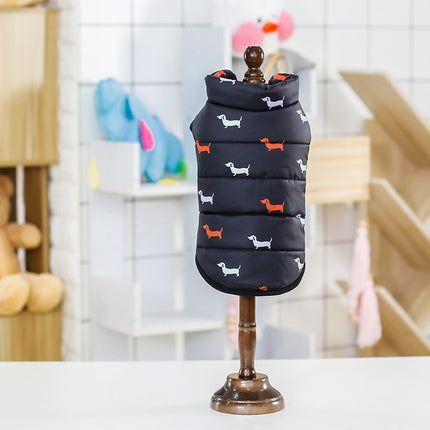 Premium Cotton Dog Vest - Casual Black & Dark Blue (S-XXL)