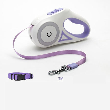 Retractable Dog Leash & Collar Set – Automatic Lock, Telescopic Pet Traction Rope | Petpexi