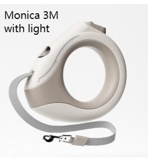 Ring With Light Dog Leash - Automatic Retractable Luminous Pet Leash 3m