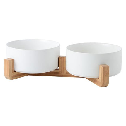 Premium Anti-Slip Ceramic Double Bowl for Cats & Small Dogs – 400ml