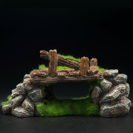 Flocking Resin Aquarium Landscape Stone Decoration – 18.8x11.5x9cm | www.petpexi.com