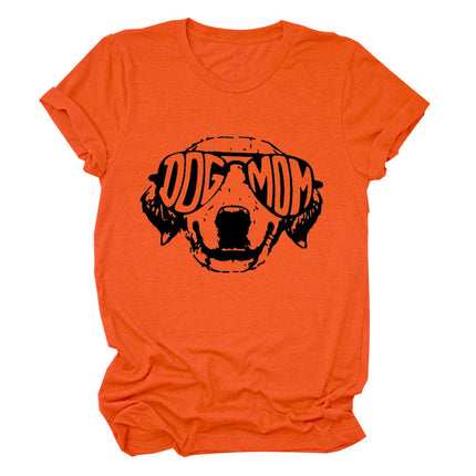 Dog Mom T-Shirt – European & American Style, Round Neck, Short Sleeve | PetPexi