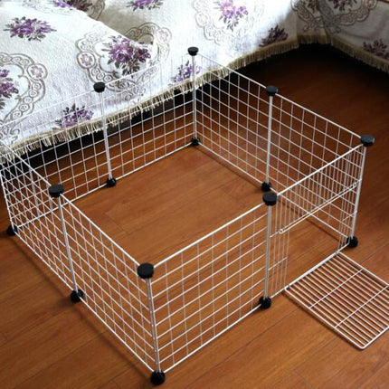 Splicing Teddy Isolation Door Rabbit Cage – Folding Pet Park for All Pets, Iron and Plastic Construction – Fast & Free Shipping from Petpexi