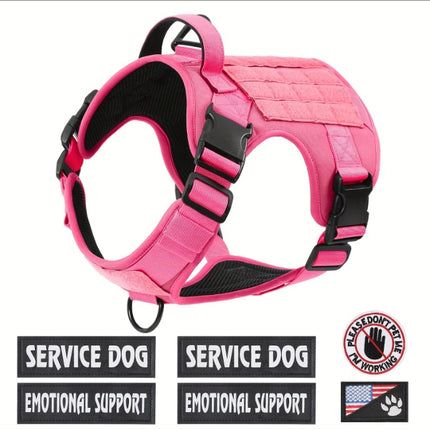 Tactical Service Dog Harness Vest – Adjustable Reflective No-Pull | Petpexi