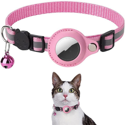 Pet Collar With Bell & Airtag Holder – Reflective Adjustable Collar | PetPexi