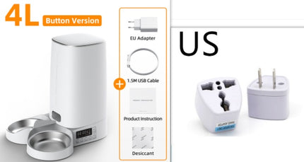 ROJECO 4L Automatic Pet Feeder – Cat & Small Dog Food Dispenser with WiFi/App Control | Fresh, Easy Cleaning | Fast Free Shipping USA – petpexi.com