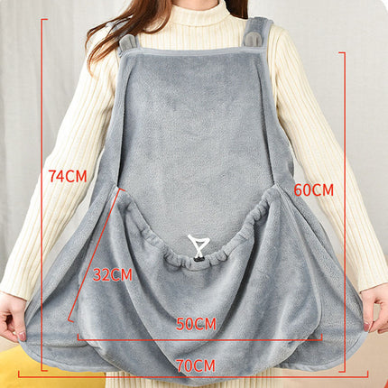 Anti-Scratch Plush Pet Apron – Arctic Velvet Pinafore for Cats & Small Dogs