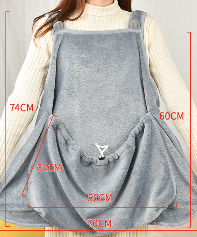 Anti-Scratch Plush Pet Apron – Arctic Velvet Pinafore for Cats & Small Dogs