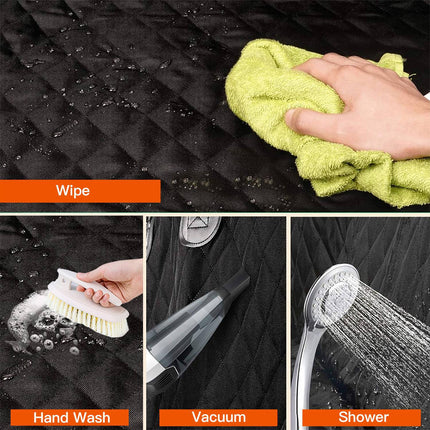 Waterproof Dog Car Seat Cover with Seat Belt – Scratchproof, Non-Slip & Universal Fit