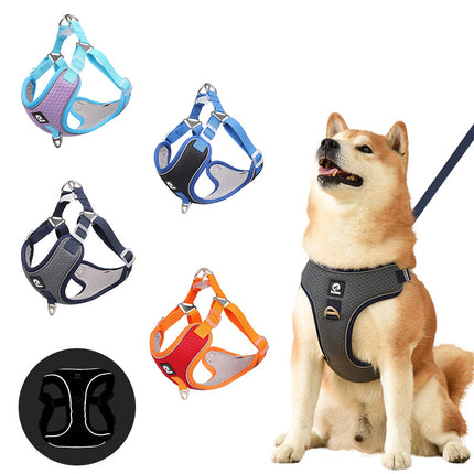 Pet Dog Harness Puppy Adjustable Breathable Mesh Reflective Saddle for Small & Medium Dogs & Cats | Petpexi