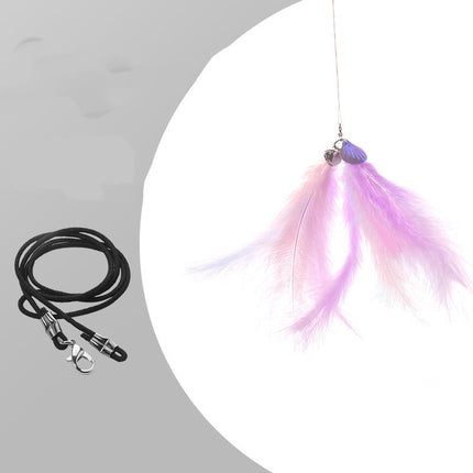 Cat Toy Laser Tease Stick with Feather Bell – Interactive Cat Wand | Petpexi