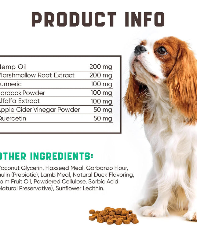 Natural Dog Allergy Chews with Omega & Probiotics – Seasonal & Food Allergy Relief, Skin & Coat Health, 180 Chews, Duck Flavor – Fast Free Shipping in the USA | PetPexi