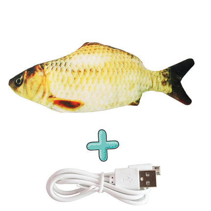 Interactive Plush Fish Cat Toy – Realistic Bite & Kick Play | PetPexi
