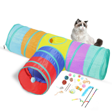 New Foldable Cat Tunnel & Toy Set – Interactive Climbing Path for Cats | Petpexi