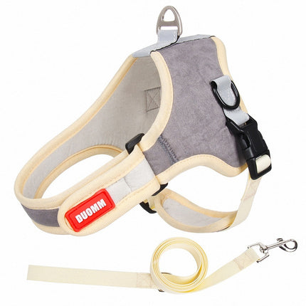 Saddle-Type Reflective Deerskin Dog Harness – Stretchable, Stylish & Durable | Petpexi