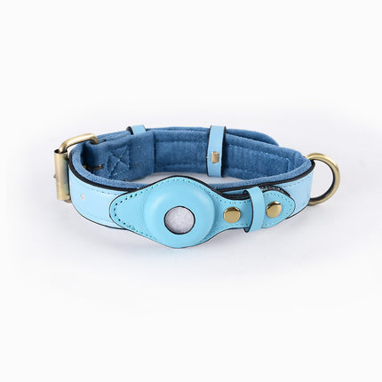 Tracker GPS Protective Case Pet Dog Anti-Lost Collar – Premium Leather AirTag Holder
