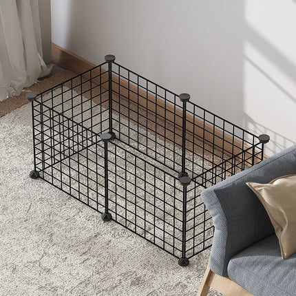 Small Dog Indoor Home Isolation Fence Cage - 11-Piece Door Fence for Dogs