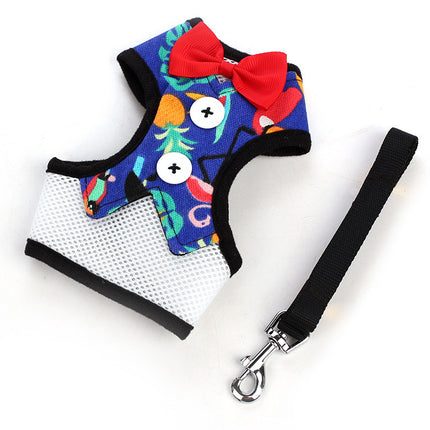 Teddy Vest-Style Dog Harness & Leash – Bow Chest Straps | Petpexi