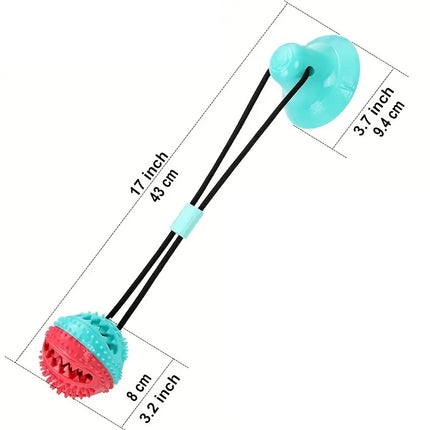 Dog Toy for Aggressive Chewers, Interactive Teething, Boredom-Relieving Suction Cup Tug-of-War