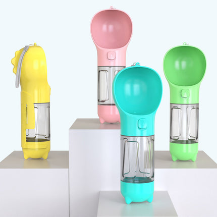 3-in-1 Portable Dog Water Bottle with Feeder Bowl & Waste Bag Holder – 300ml/500ml | Petpexi