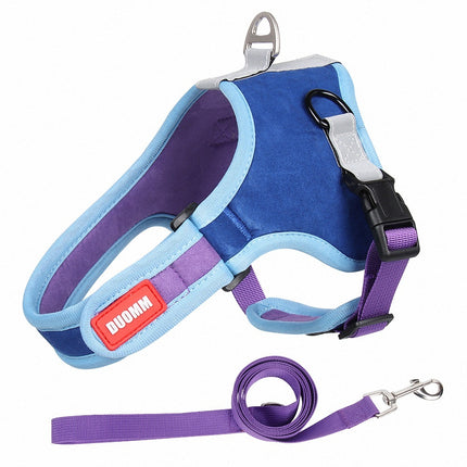 Suede Dog Harness – Adjustable Chest Strap Leash | Petpexi