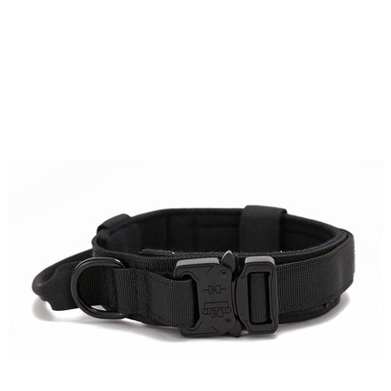 Adjustable Tactical Dog Collar – Durable Monochrome Nylon K9 Collar | Petpexi