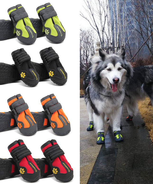 Big Dog Shoes – Waterproof, Non-Slip Luminous Dog Boots with Double Velcro