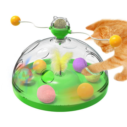 Meows Windmill Interactive Cat Toy – Catnip, Teaser Sticks & Treat Puzzle | PetPexi