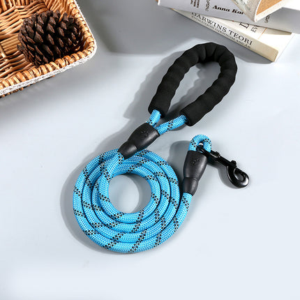 Reflective Nylon Round Rope Dog Leash – Durable Traction Belt in Multiple Colors | Petpexi