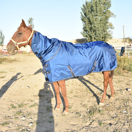 Winter Padded Cotton Horse Jacket with Bib - Premium Comfort & Warmth