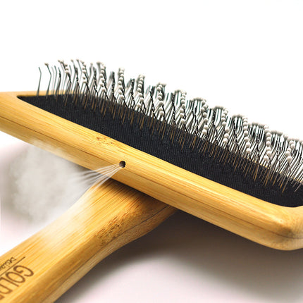 Pet Grooming Bamboo Wood Air Cushion Needle Comb – Eco-Friendly & Durable | Petpexi
