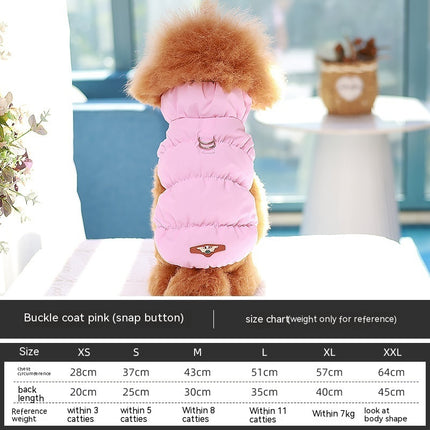 Warm Cotton Dog Vest with Buckle – Soft, Stylish & Cozy | Petpexi